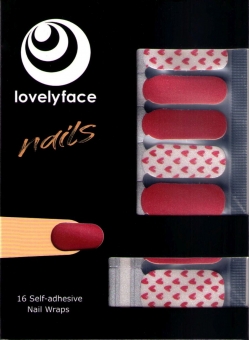 Lovelyface Nails -"Amore",Nagelaufkleber, Nagellackstreifen- Nagellack zum Aufkleben- Nagelfolien -Nagelsticker- Nail Wraps 