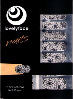 Lovelyface Nails -"Blumig", Nagelaufkleber, Nagellackstreifen- Nagellack zum Aufkleben- Nagelfolien -Nagelsticker- Nail Wraps 