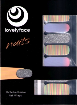 Lovelyface Nails -"Candy", Nagelaufkleber, Nagellackstreifen- Nagellack zum Aufkleben- Nagelfolien -Nagelsticker- Nail Wraps 
