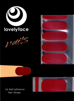 Lovelyface Nails -"Red Wine",Nagelaufkleber, Nagellackstreifen- Nagellack zum Aufkleben- Nagelfolien -Nagelsticker- Nail Wraps 