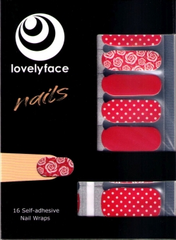 Lovelyface Nails -"Romance",Nagelaufkleber, Nagellackstreifen- Nagellack zum Aufkleben- Nagelfolien -Nagelsticker- Nail Wraps 