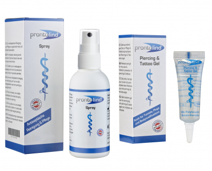 ProntoLind Spray 75ml Piercing & ProntoLind Gel 10ml PFLEGESET 